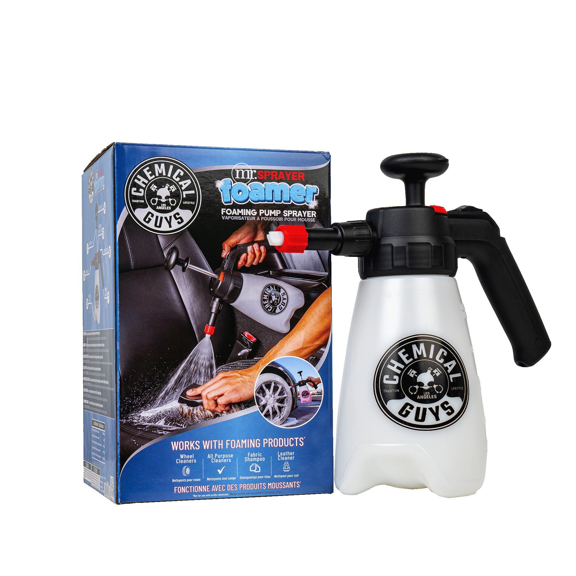 Chemical Guys Mr. Sprayer Foamer - Handheld Pressurized Pump Sprayer Machine, Car Wash Equipment for Thick Suds, Spot Washing, Large Area Coverage, Ideal for Car Wheels & Paint