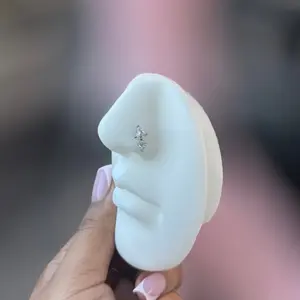 Titanium Triangle Dangle Nose Ring/ Labret