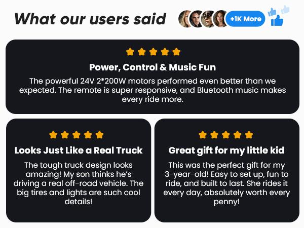 Hikiddo 24V Kids Ride on Truck, Electric Kids Ride on Toy Car for Boys Girls with Remote Hikiddo 24V Kids Ride on Truck, Electric Kids Ride on Toy Car for Boys Girls with Remote