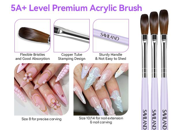SAVILAND All-in-One Acrylic Nail Kit with Drill: Beginner Nail Starter Kit with Clear, White & Pink Acrylic Powder, Liquid Set, 88W Nail Lamp and Gel Nail Polish for Home DIY SAVILAND All-in-One Acrylic Nail Kit with Drill: Beginner Nail Starter Kit with Clear, White & Pink Acrylic Powder, Liquid Set, 88W Nail Lamp and Gel Nail Polish for Home DIY