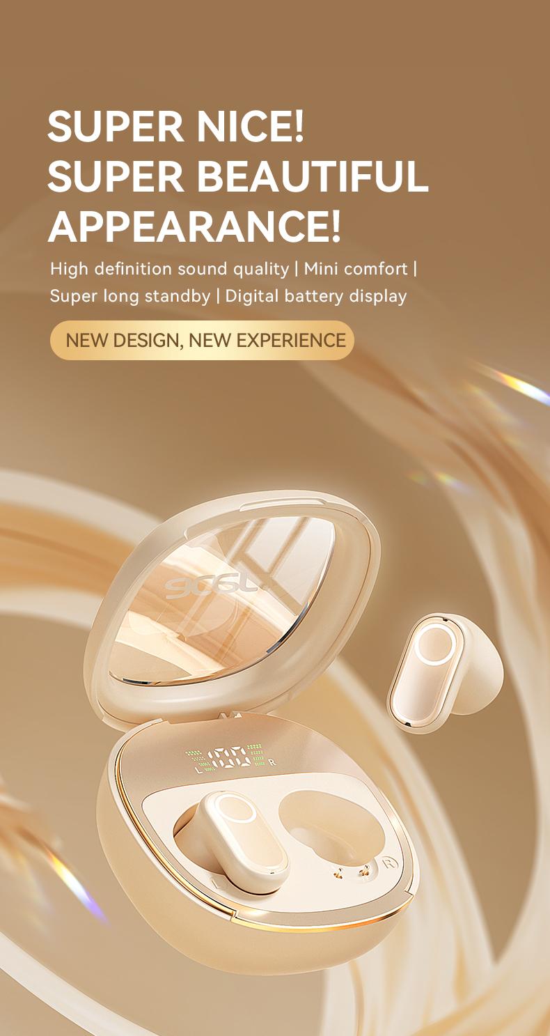 Acer OHR513 Wireless Earphone,In-ear Design Earphones with Digital Cal, LongStandby Headset for Men & Women, Audio Earbud Electronic ear headphone fast charge Black