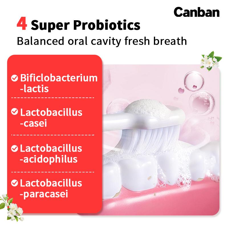 Canban SP-4 Whitening Toothpaste Set Oral Health Care Bad Breath Removal Probiotics for Healthy White Teeth