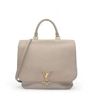 Pre-owned Louis Vuitton Leather Shoulder Bags Volta Two Way Bag Grained Calfskin Grey (0919n9)