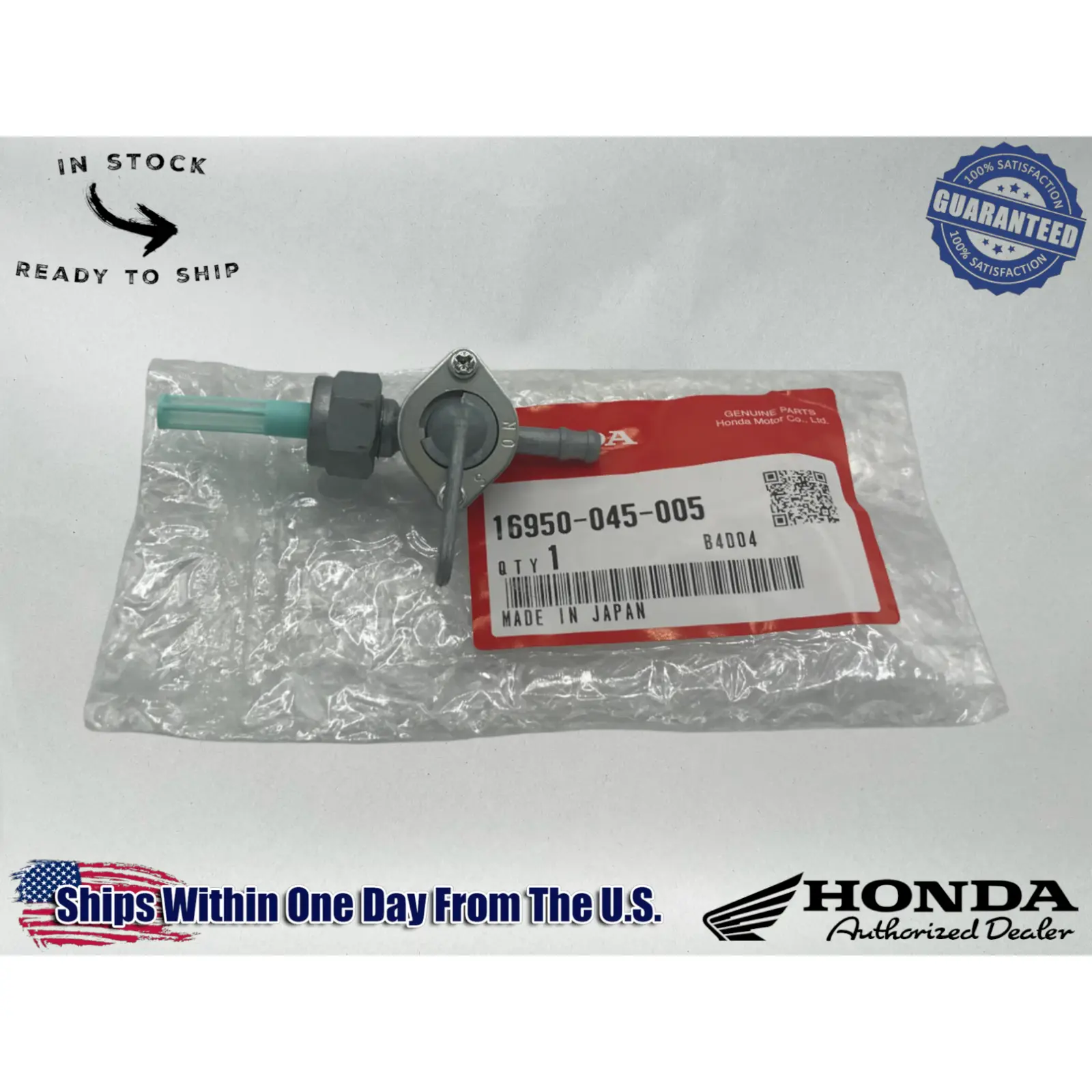 Honda OEM Petcock Valve Assembly MR50 P50 PC50 QA50 Z50A 16950-045-005