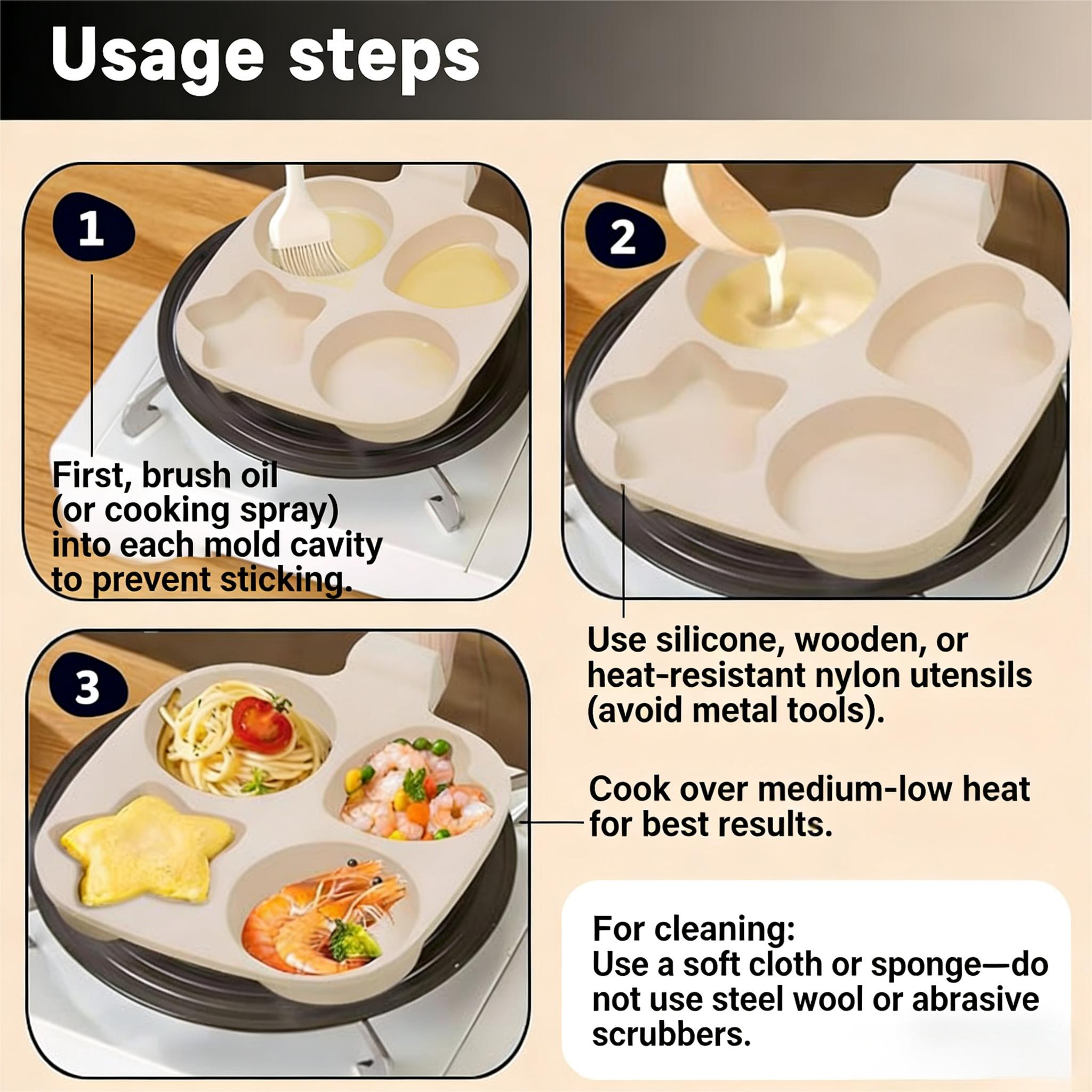 Non-stick egg frying pan, 4-hole Heart-Shaped Pancake Pan with Wooden Handle,Granite-Style Breakfast Skillet, Small Nonstick Pan for Eggs, Omelets, Toast, Pancakes & Crepes, Easy-Clean Multifunctional Kitchen Gadget, Compact Birthday Gift Idea pan Non-stick egg frying pan, 4-hole Heart-Shaped Pancake Pan with Wooden Handle,Granite-Style Breakfast Skillet, Small Nonstick Pan for Eggs, Omelets, Toast, Pancakes & Crepes, Easy-Clean Multifunctional Kitchen Gadget, Compact Birthday Gift Idea pan