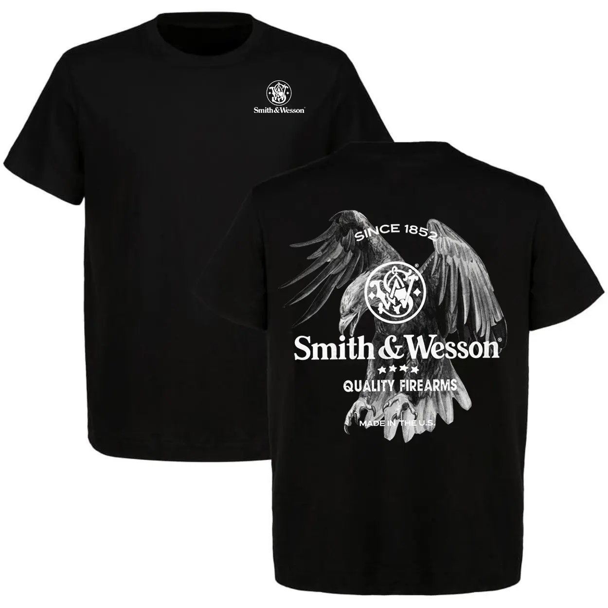Vintage Smith & Wesson US Eagle T-Shirt Western Fashion Short Sleeve Cotton T-Shirt Graphic Tactical Tee Gift For Him For Her