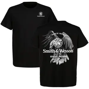 Vintage Smith & Wesson US Eagle T-Shirt Western Fashion Short Sleeve Cotton T-Shirt Graphic Tactical Tee Gift For Him For Her