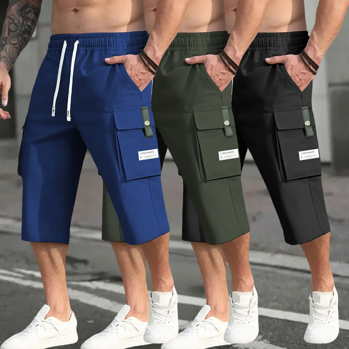 Blue + Army Green + Black