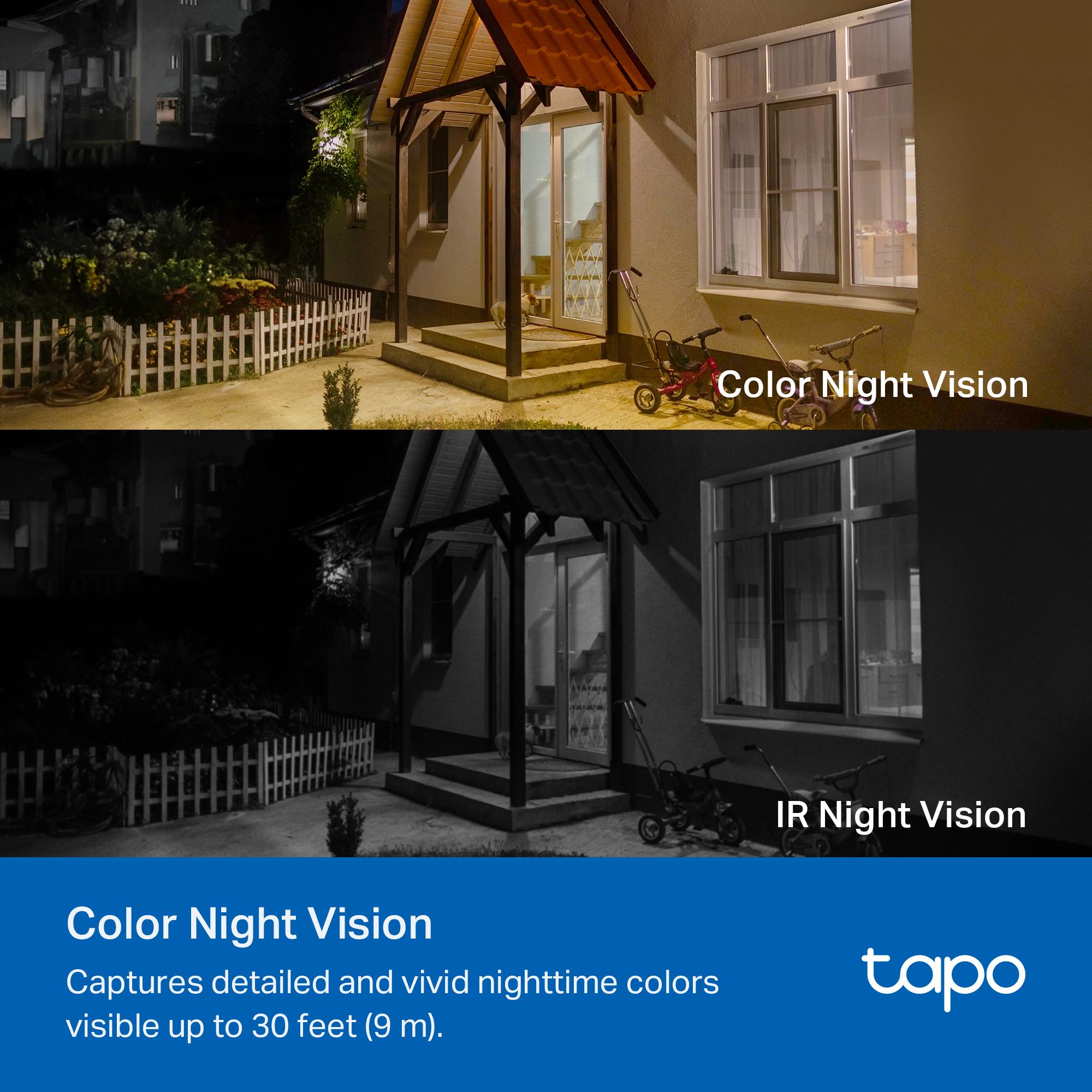 TP-Link & Tapo C402 Kit Solar-Powered Outdoor Security Camera,180-Day Battery OR Forever Solar!  | 1080P Color Night Vision | Free Person Detection | No Hub Needed | Alexa & Google Compatible