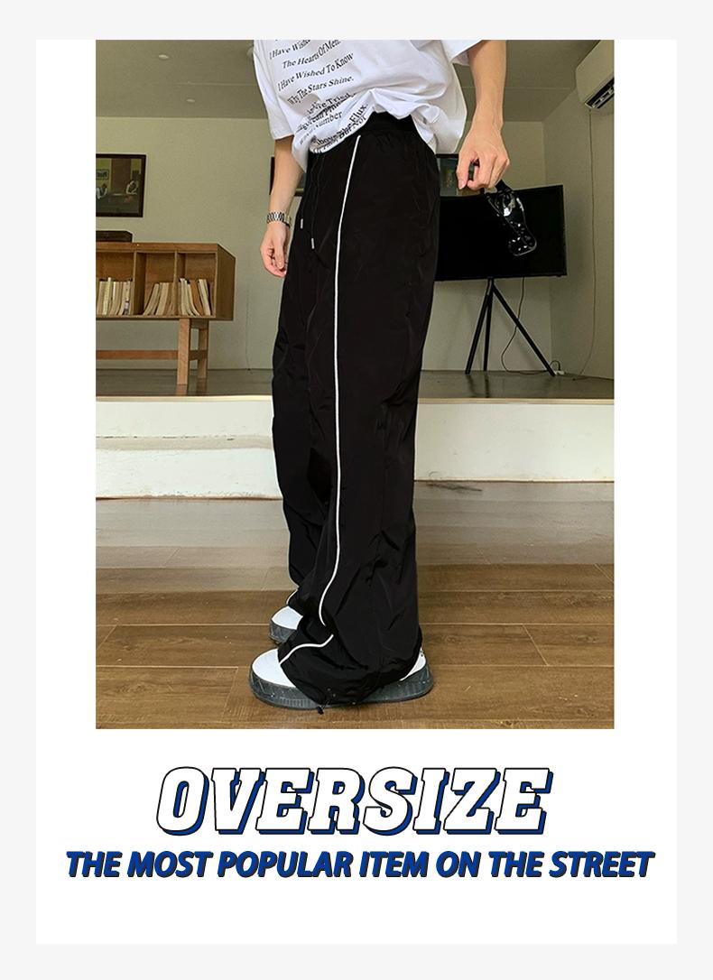 Men's Loose-Fit Sports Pants with Drawstring Waistband Breathable Fabric for Outdoor Activities & Casual Wear Stylish Design Suitable for All Seasons Casual Menswear Outfit Outfit Menswear pants para hombre track  vibes solid drawstring waist sweatpants