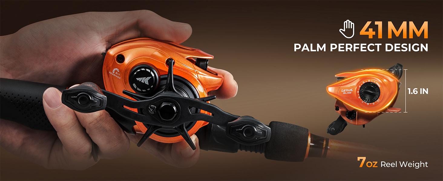 KastKing Lethal Blaze Twin-tip Fishing Rod and Reel Combo, IM6 Graphite 2Pc Blanks, Stainless Steel Guides with Ceramic Rings, Contoured EVA Handles & Fighting Butt, Split or Full Rear Handle Design, 10 Models