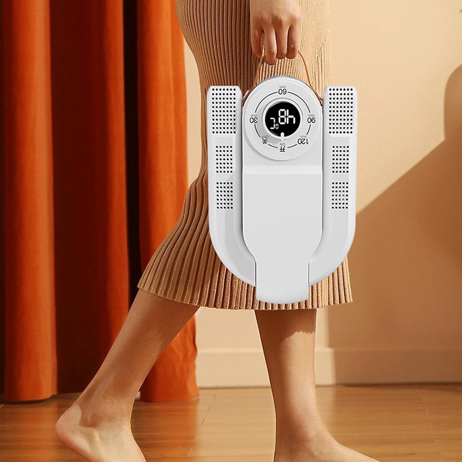 Foldable and adjustable shoe dryer, quick heat drying, intelligent temperature control, automatic timing, portable home deodorizer for shoes