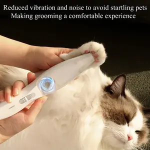 Home groom pet hair Cordless low noise clipper for Efficient Grooming 2-in-1 Pet Hair Trimmer with Built-in Vacuum USB Rechargeable led Quiet Waterproof for Dogs Cats Paws Face Body ear eye Claw care Perfect for PET Gifts Puppy Haircut Silent dog trimmer
