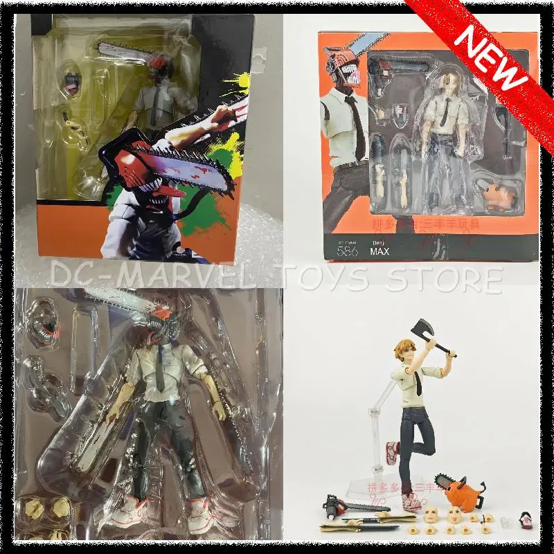 In Stock Figma 586 Chainsaw Man Anime Action Figures SHF Denji Katana Man Action Figure Anime Action Figures Toys