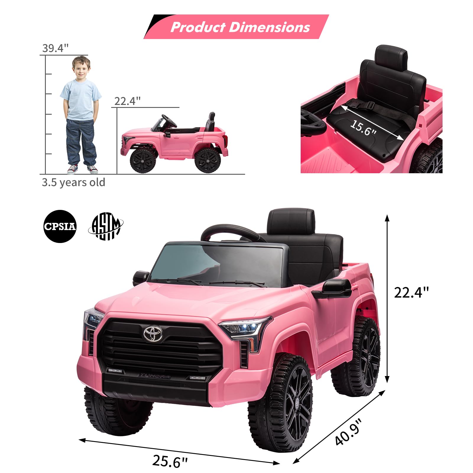 【Restock Sale】GARVEE 12V Licensed Toyota Ride-On Car for Ages 3+, Featuring Remote Control, MP3, LED Lights, Suspension, Double Doors, Safety Belt, Available in Pink, White, Blue, Red, Rose, Green, and Grey - Perfect Ride-On Toy! 【Restock Sale】GARVEE 12V Licensed Toyota Ride-On Car for Ages 3+, Featuring Remote Control, MP3, LED Lights, Suspension, Double Doors, Safety Belt, Available in Pink, White, Blue, Red, Rose, Green, and Grey - Perfect Ride-On Toy!
