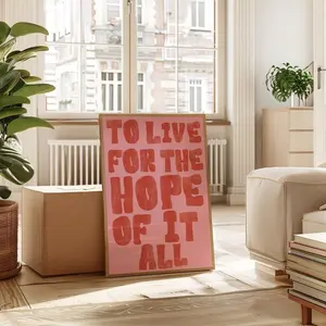 Hope of it all Print Taylor Lyric Poster Typography Wall Art Taylor Inspired Print Affirmations Poster To live for the hope print C