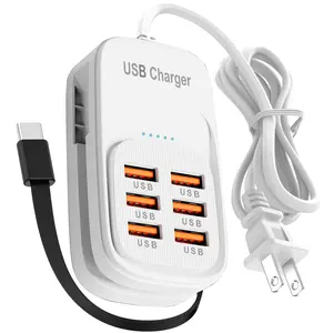 Multiport Fast Charging Station Desktop Charging Hub for iPhone/iPad/Samsung/Google Pixel/LG for Phone/Tablet