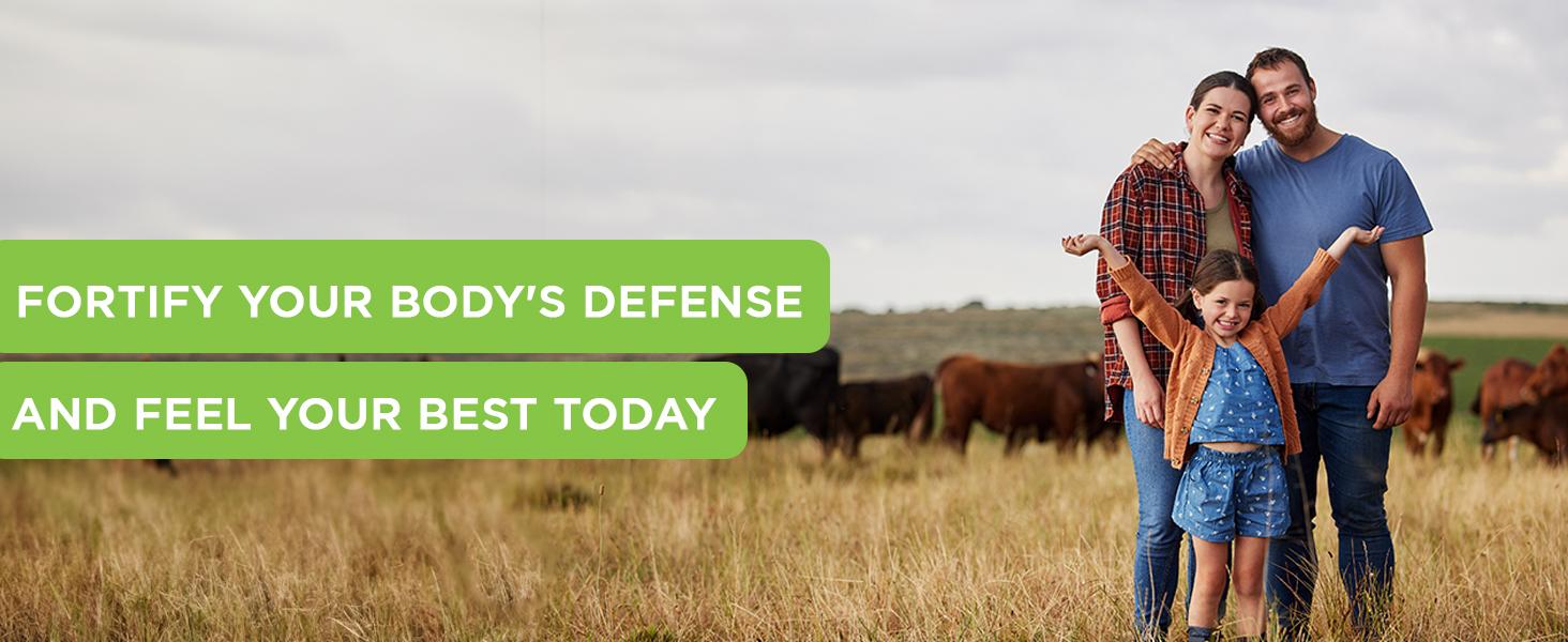 Colostrum Dietary Supplement | Immune Boost with Vitamin C, Zinc & Selenium | Grass-Fed Bovine Colostrum, Standardized 10% IgG Immunoglobulins | Gut, Recovery & Wellness Support | 60 Capsules