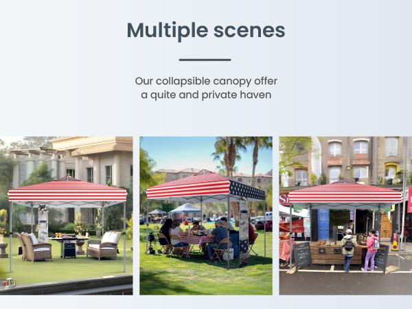 [One-Button Push] PHIVILLA 10x10ft Pop Up Canopy – One-Person Instant Setup Gazebo with Vented Roof & Side Storage Pocket for Backyard, Beach, Camping & Events
