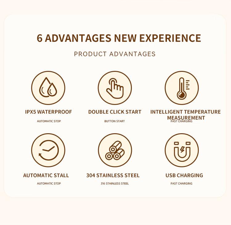 Smart Auto Stirring Mug USB Rechargeable 304 Stainless Steel Temperature Display Self Stirring Coffee Milk Cup for Home Kitchen