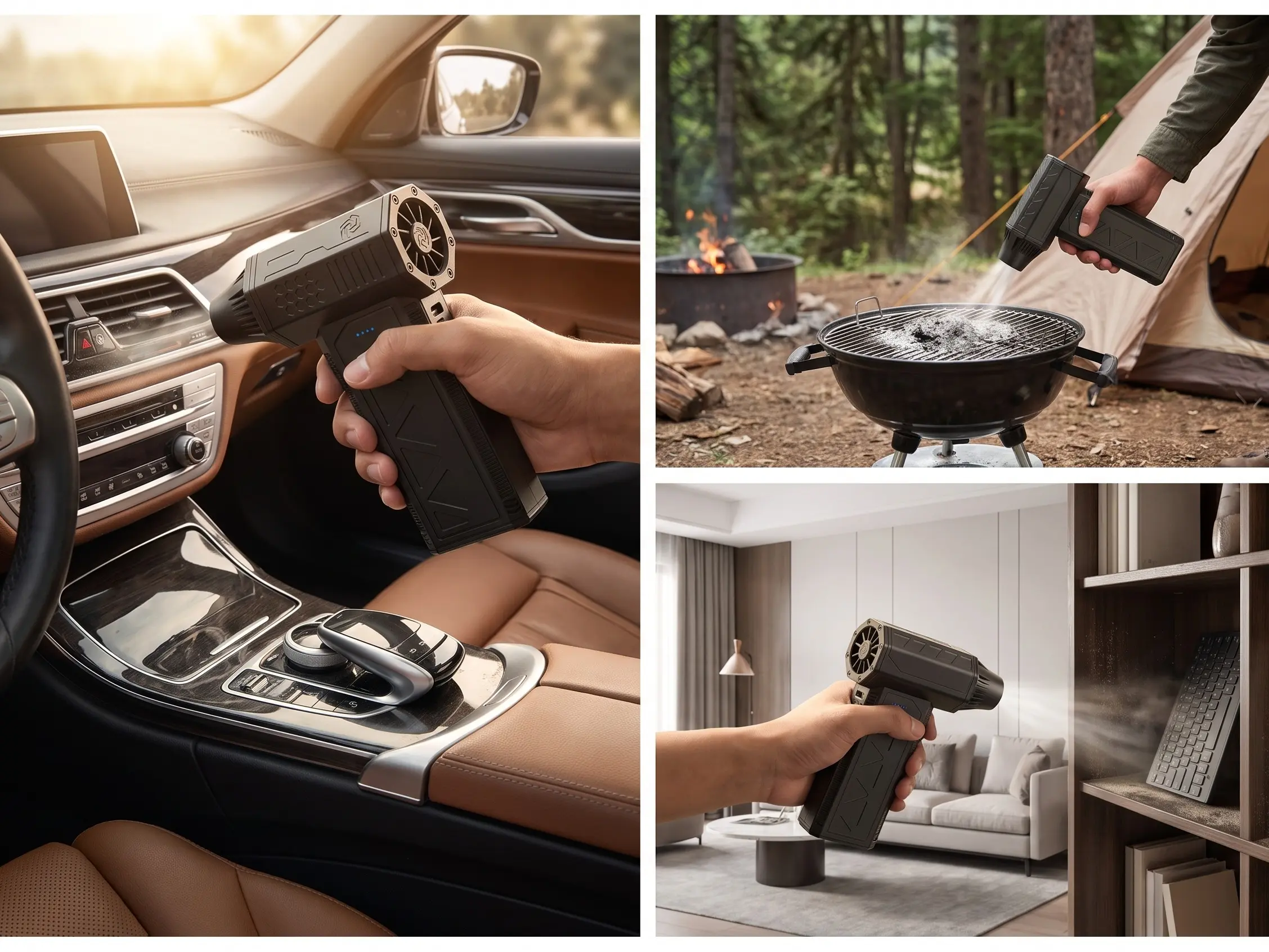 Handheld Cordless Blower - Ultra-Powerful Portable Lightweight Dust Blower with Brushless Motor for Debris Blast, Ideal for PC Users, Car AC Vents & Furniture Cleaning violent turbo fan, Electric air duster