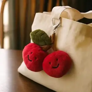 Cute Jelly Fun Cherry Keychain for Girls Women Adorable Accessory Perfect for Everyday Use