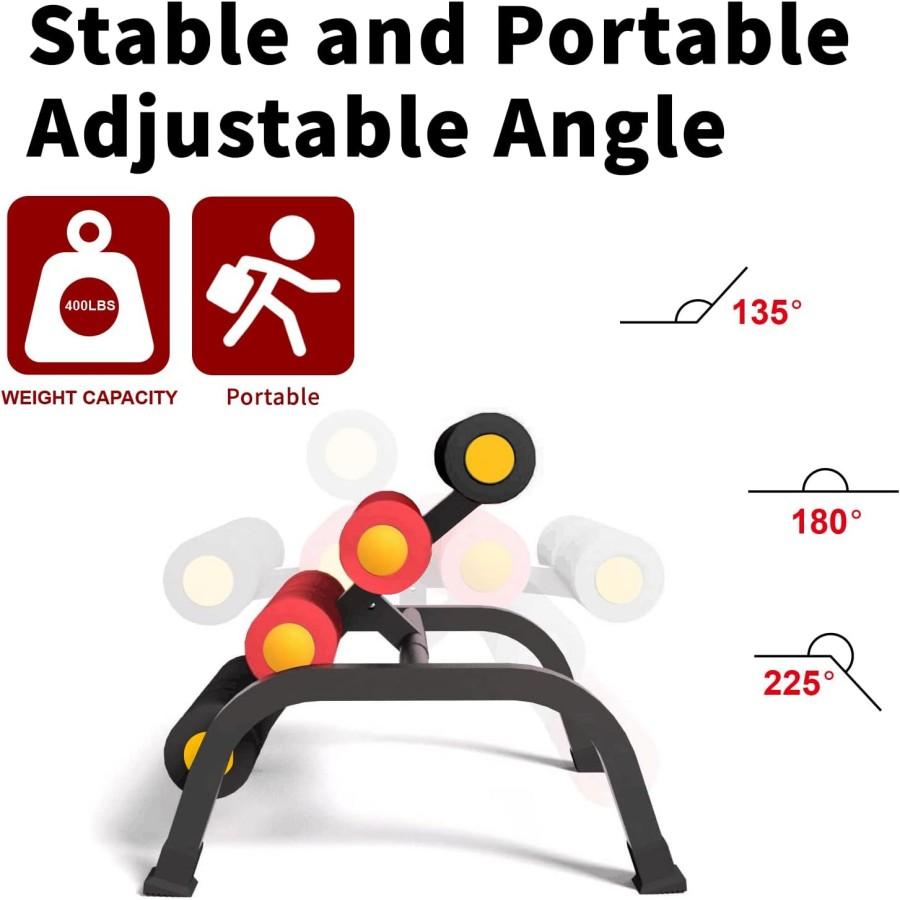 Magic BB Mini Inversion Table Glutes Trainer Machine for Lower Back Strength Training Inversion Machine with Extra-Thick Foam Rollers for Home Gym