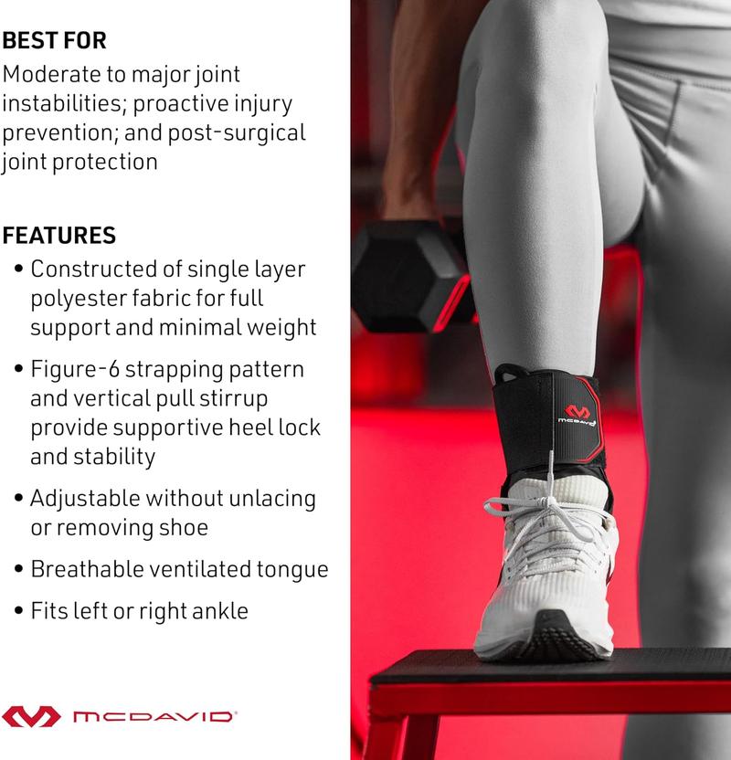 Ultralight Lace-Up Ankle Brace for Sprains | Figure 8 Support & Stabilizer | Adjustable Ankle Brace for Men & Women