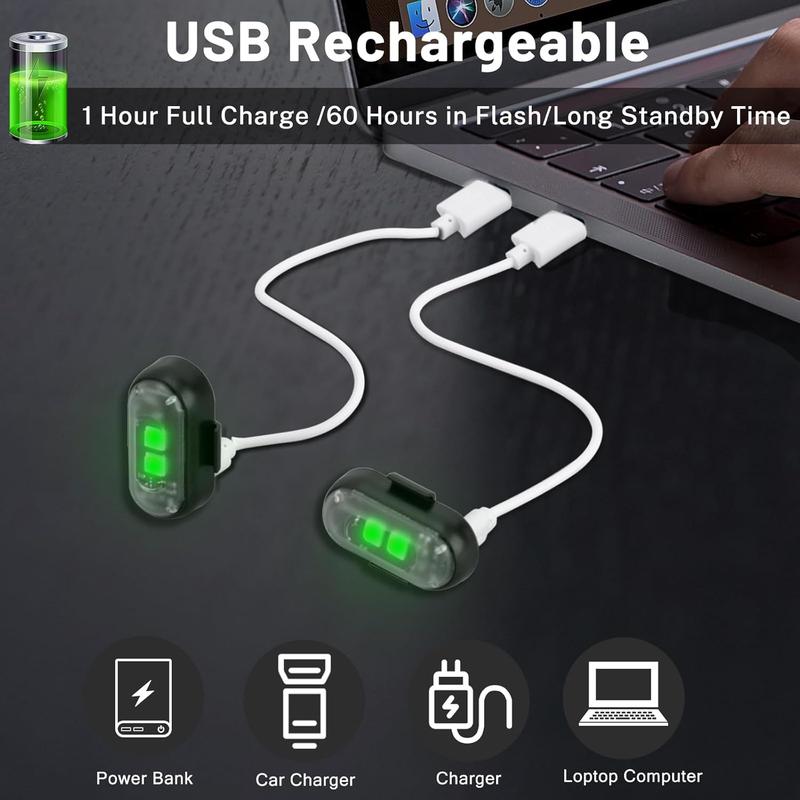 6PCS Wireless Led Strobe Lights with Remote Control 8 Colors USB Rechargeable Waterproof Emergency Lights Rock Light Flashing Light for Car Motorcycle Aircraft Scooter Truck Drone Vehicle