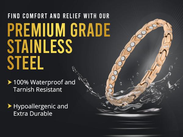 MagnetRX Women's Ultra Strength Magnetic Bracelet Crystal XO (Rose Gold)