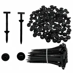 150Pcs Universal Cable Tie Buckle，Self-Locking Nylon Zip Ties with Pin & Button Design for Car Repairs,Automotive Zipper Clips for Bumper Fender Liner Fastener