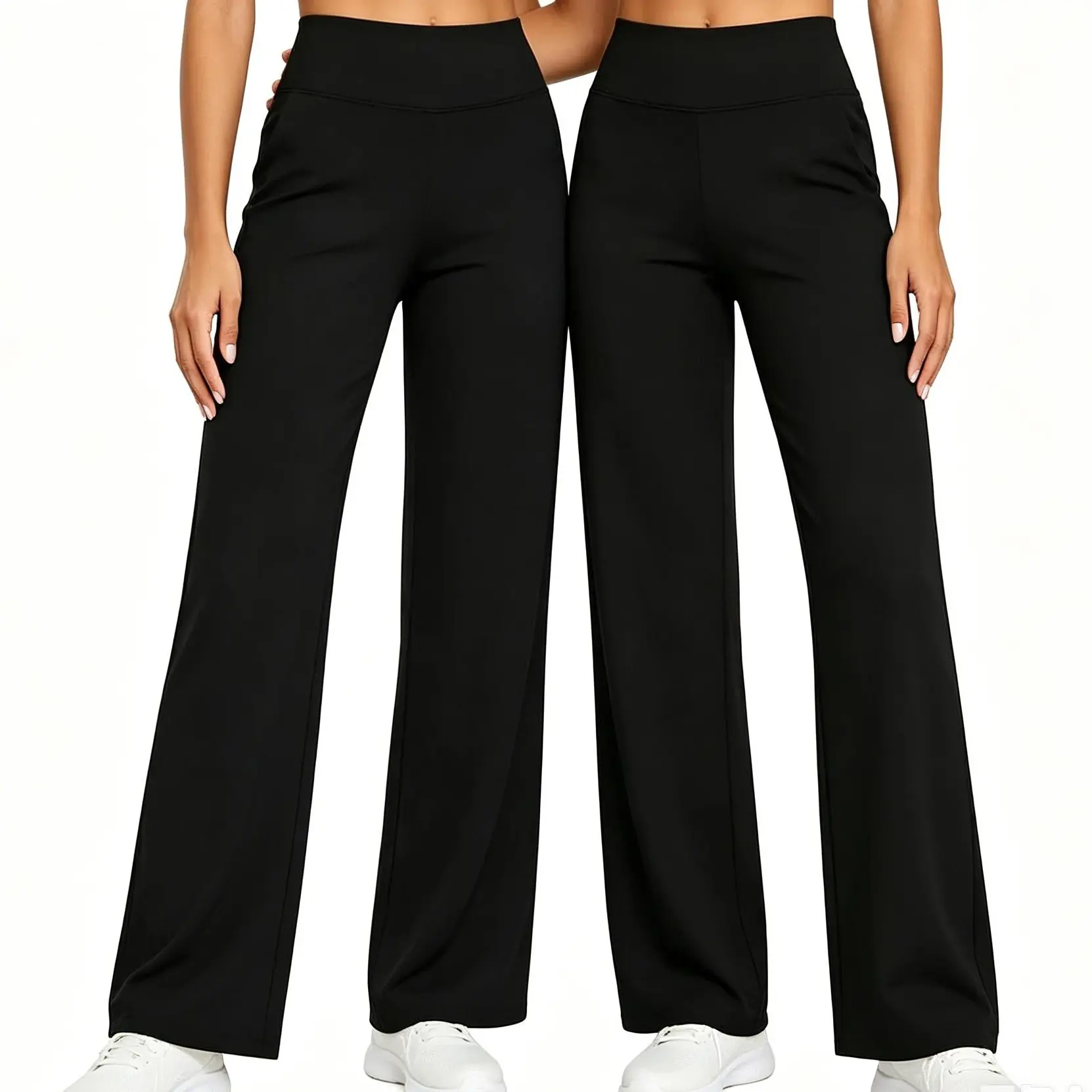 Women's High-Waist Stretchy Bootcut Pants - Machine Washable Business Casual Work Pull-On Slacks With Pockets, Machine Washable Pants waisted low leggins,clothes for back to school,first day of school outfits