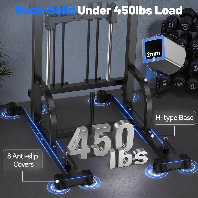 Sportsroyals Power Tower Pull Up Bar Station, 450LBS Stable Pull Up Dip Station for Home Gym Strength Training Equipment