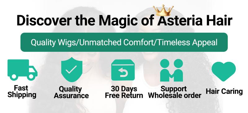 [Spring Must Have] Asteria Hair Curly 7x4 Pre Cut Ready to Go Glueless Wig Pre Bleached Lace Closure Wig Human Hair Natural Hairline Valentine Musts