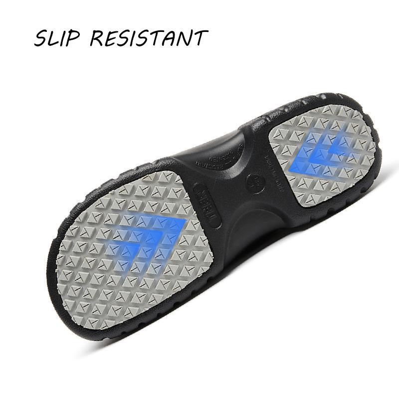 Chef safety shoes, one foot wide toe shoes, waterproof, anti slip, oil resistant, wear-resistant and comfortable, breathable insole, nurse slippers, lightweight shock absorption, wide toe chef shoes, suitable for hospital and restaurant staff