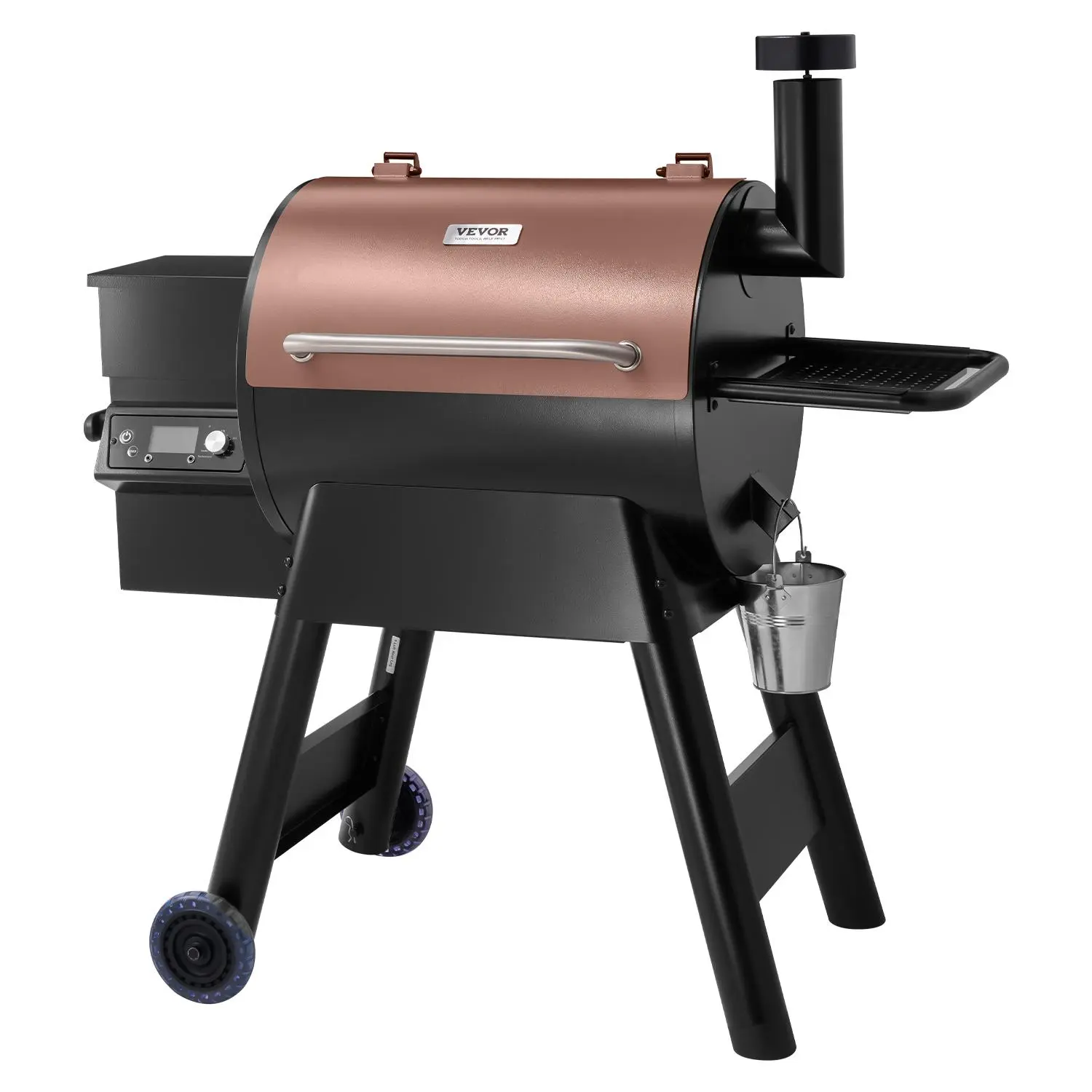 【SummerFinds】VEVOR Wood Pellet Grill Smoker,  8 in 1 BBQ Grills for Outdoor Cooking, 575 Square Inches Cook Area Electric Grill and Smoker, with LCD Screen Controller, Meat Probe, 500°F Max Temperature, Black