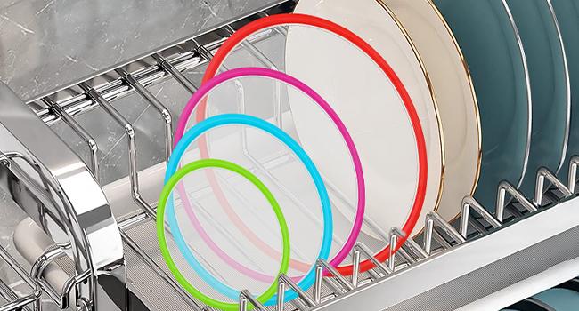 CuLiDing Silicone Stretch Bowl Lids - Reusable Stretch Silicone Lids for Food Storage, for Round and Rectangular Containers, 4.6-7.8 Inch Salad Kitchen Utensils