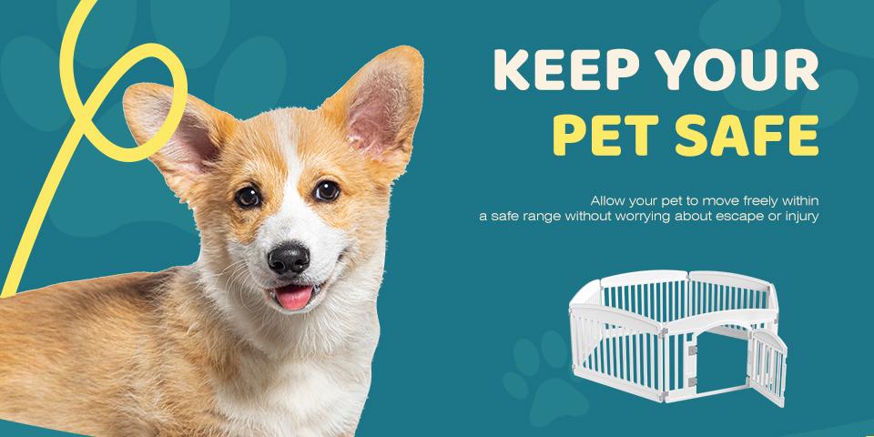 Dog Playpen with Door Puppy Playpen Dog Play Pen Indoors Pet Fence for Puppies Small Dogs Secure and Spacious Design