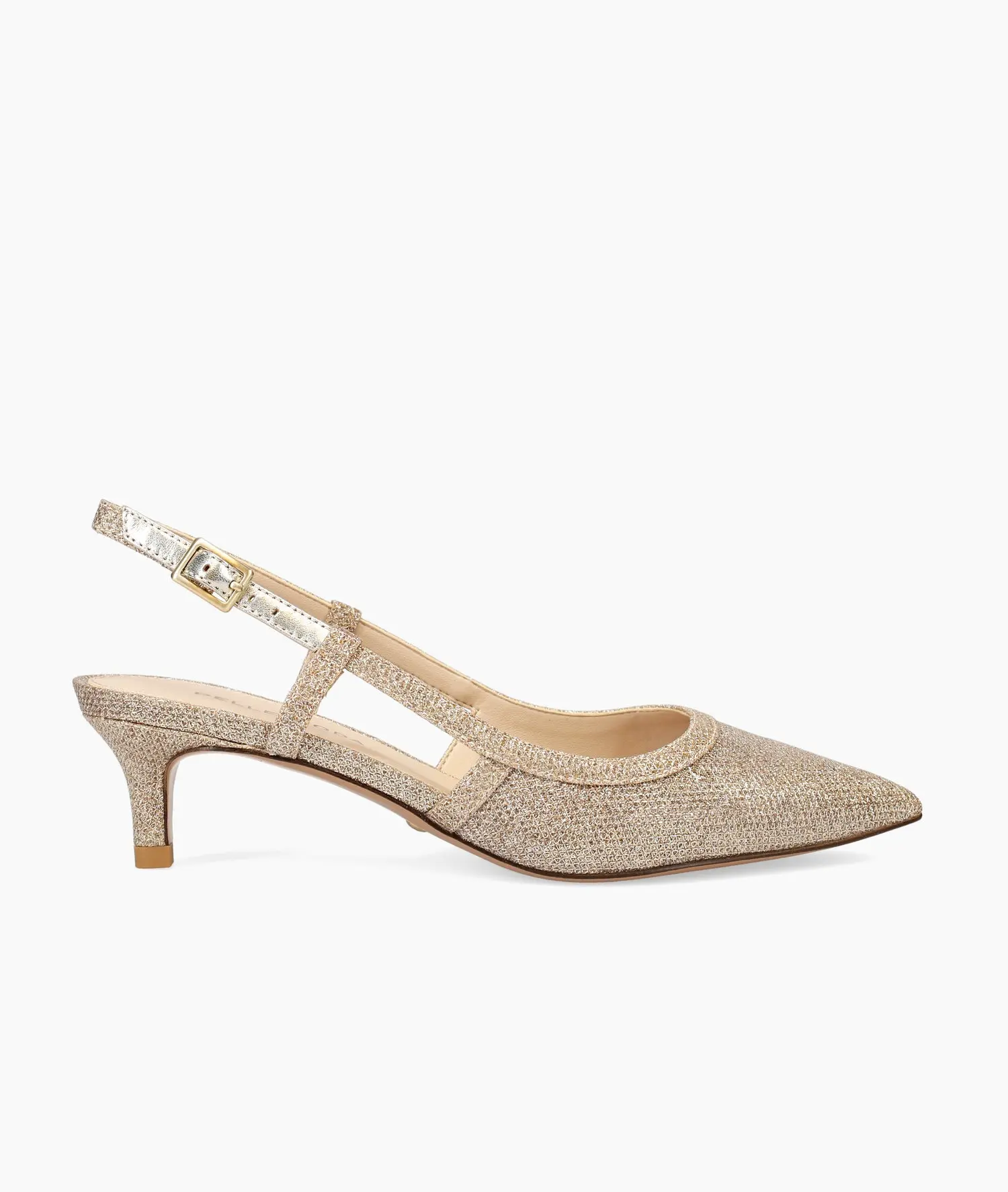 Pelle Moda Deena 2 Low Heel Shoes – Platinum Gold