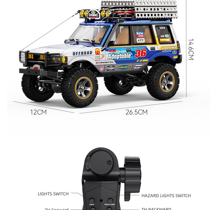 JXC 1/18 Scale 2.4GHz High Torque 4WD RC Crawler Toy - 4WD RC Car with