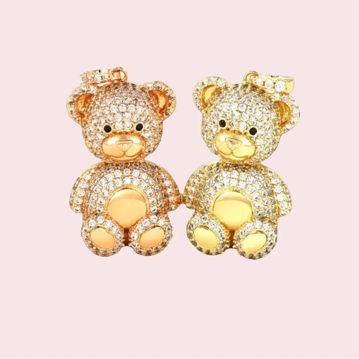 Gold Plated Charms & Pendants - Teddy Bear Pendant Necklace with 14k Gold Plating