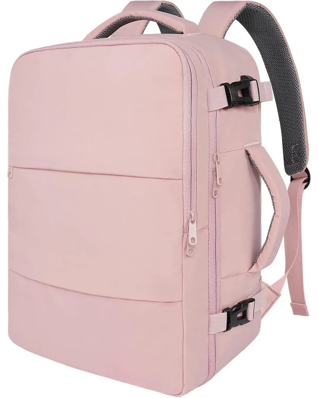 Travel Backpack for Women, Carry On Backpack with USB Charging Port & Shoe Pouch, TSA 15.6inch Laptop Mochila Flight Approved, Nurse Bag Casual Daypack for Weekender Business Hiking, Pink