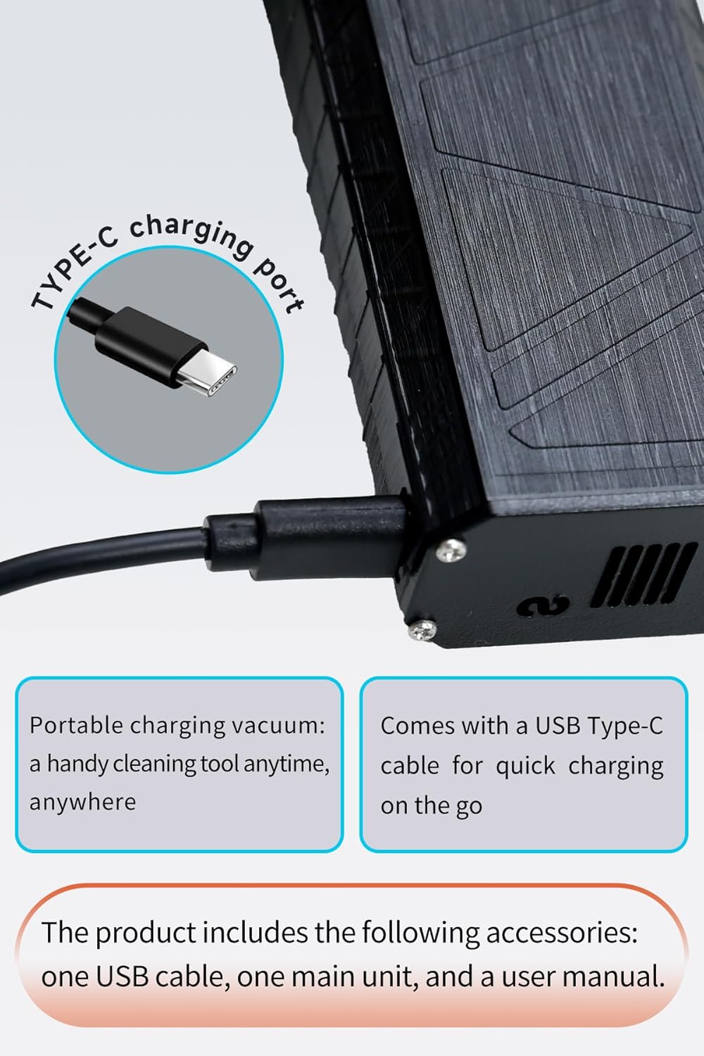 130000RPM Cordless Electric Air Duster & Handheld Snow Blower, Pure Copper Motor Turbo Jet Fan, Type-C Rechargeable Adjustable Gears Portable Blower, for Snow, Dust, Debris, Pet Hair, Leaf Removal & Car Drying, PC Car Home Garden Cleaning, Gifts for Men