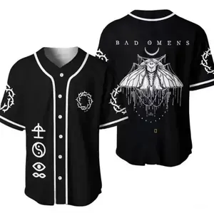 Bad Omens Baseball Jersey, Gothic Band Inspired Tour Jersey, Alternative Music Fan Apparel