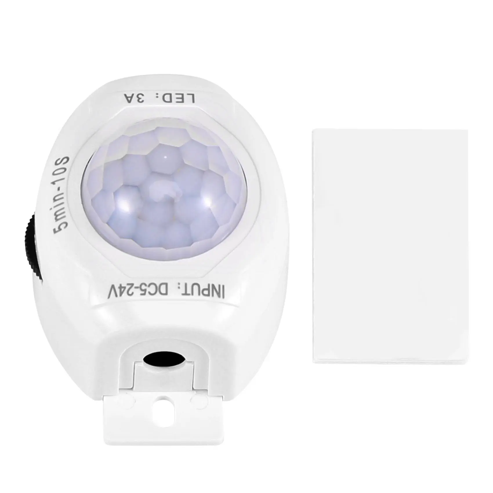DC5-24V Input PIR Infrared Motion Sensor Detector, Auto Timer Switch, Plastic Body for Home Lighting LED Lights (White) - Cycling & Outdoor Leisure Use