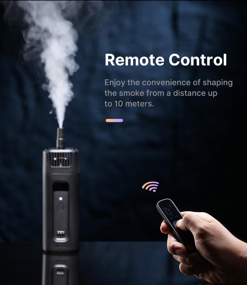 Ulanzi FM01 FILMOG Ace Fog Machine, Portable Smoke Machine with Remote Control Hand-held Fogger for Photography, Outdoor Events, Parties, Stage Effects, Halloween, Disinfection or Weddings