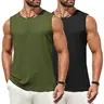 COOFANDY Men's Vests Casual Tank Tops 2 Pack Knit Sleeveless Lightweight Tee Muscle Basic T Shirts