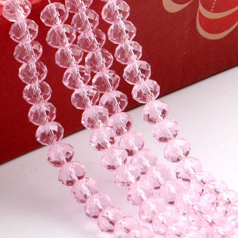 【C003】DIY 6mm   flat crystal faceted glass beads Porcelain beads bracelet kit jewelry making