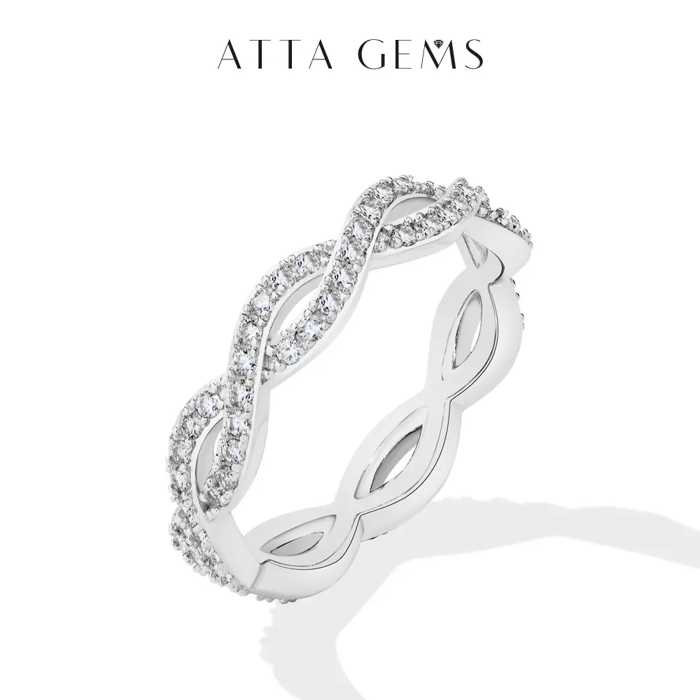 ATTAGEMS Classic Lab-Created Moissanite Ring for Women Men Unisex S925 Sterling Silver Wedding Band Daily Jewelry Set R313, Engagement Wedding Rings, Rings summerwins