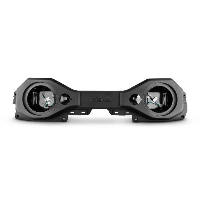 DS18 Black Plug-and-Play Overhead Bar Car Stereo Speaker System for Jeep JL/JLU,JT - Custom Car System Speakers with 2x8in Enclosures,2x3.78in Tweeters,LED Control,1m RGB Wire,Holes,Sound Enhancement,Audio Upgrade Accessory
